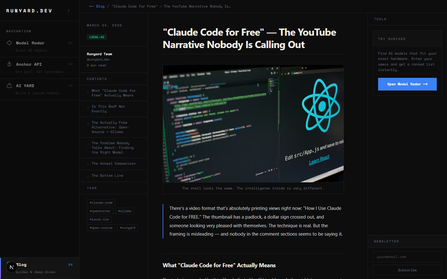 Claude Code for Free — the YouTube narrative vs reality